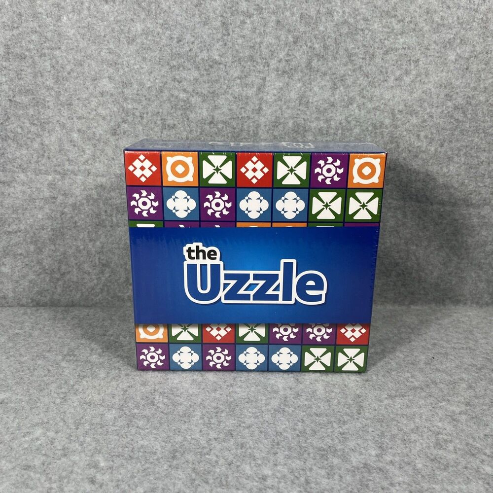 The Uzzle Board Game, 2-4 Players, Ages 4+, Pattern Matching Blocks Cards